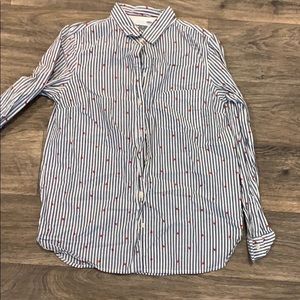 Button up pattern blouse
